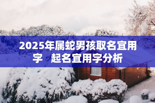 2025年属蛇男孩取名宜用字   起名宜用字分析