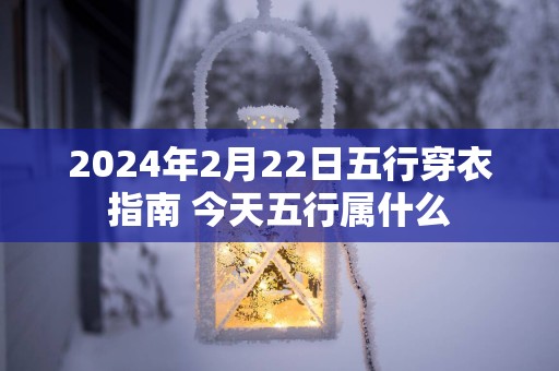 2025年2月22日五行穿衣指南 今天五行属什么