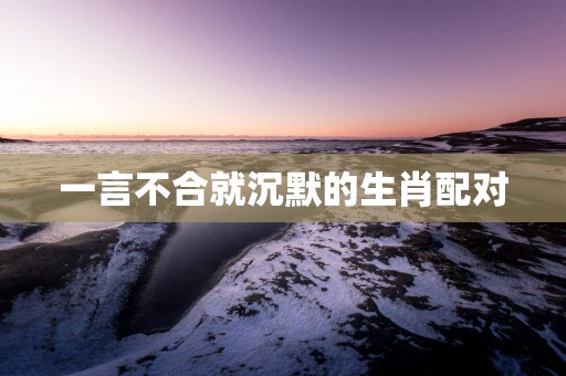 一言不合就沉默的生肖配对