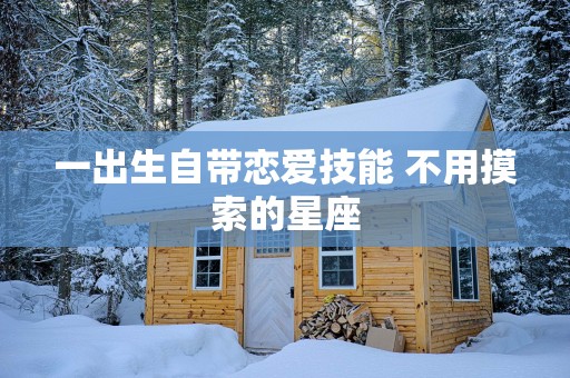 一出生自带恋爱技能 不用摸索的星座