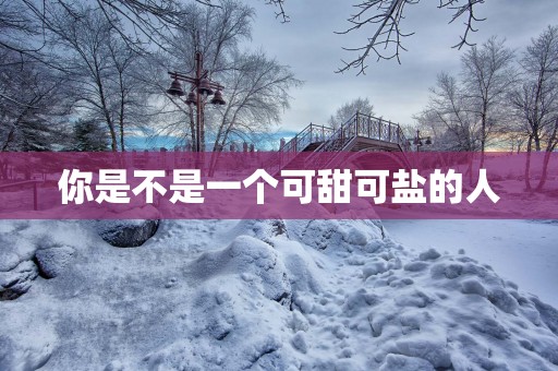 你是不是一个可甜可盐的人