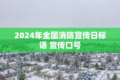 2025年全国消防宣传日标语 宣传口号