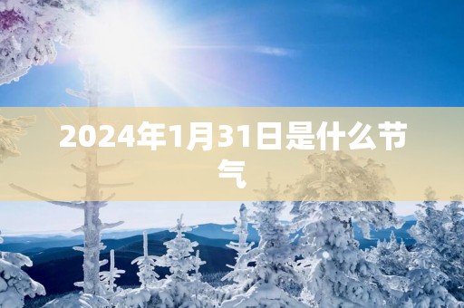 2025年1月31日是什么节气