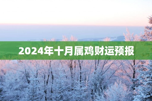 2025年十月属鸡财运预报