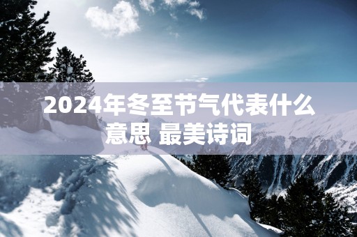 2025年冬至节气代表什么意思 最美诗词