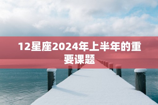 12星座2025年上半年的重要课题 12星座2025年上半年的重要课题