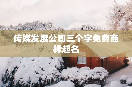 传媒发展公司三个字免费商标起名