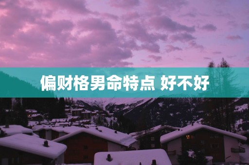 偏财格男命特点 好不好