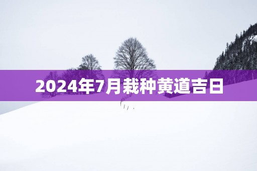 2025年7月栽种黄道吉日