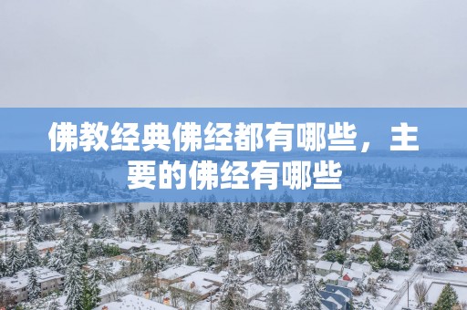 佛教经典佛经都有哪些，主要的佛经有哪些