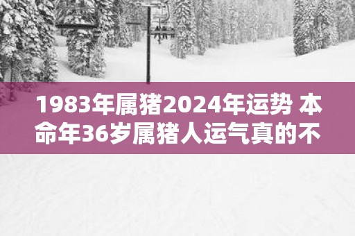 1983年属猪2025年运势 本命年36岁属猪人运气真的不好吗