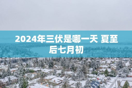 2025年三伏是哪一天 夏至后七月初