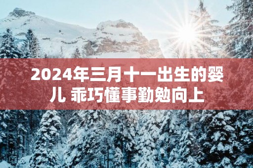 2025年三月十一出生的婴儿 乖巧懂事勤勉向上