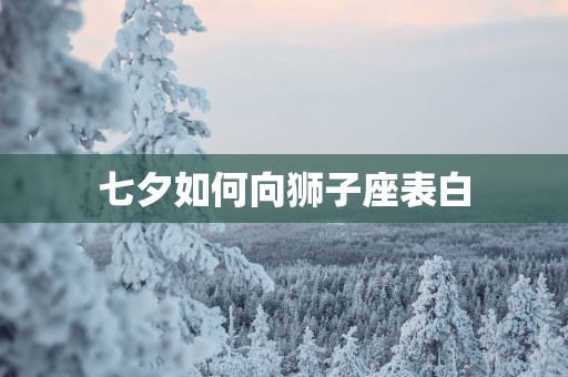 七夕如何向狮子座表白