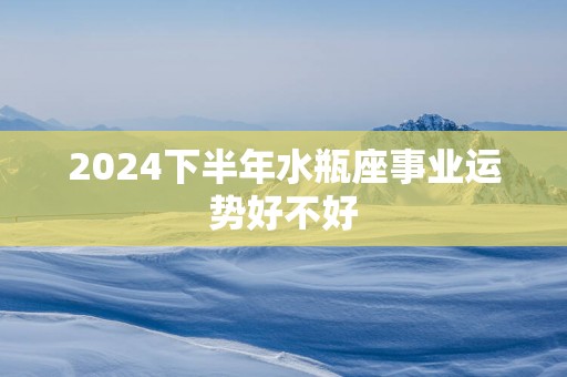 2025下半年水瓶座事业运势好不好