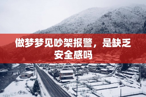 做梦梦见吵架报警，是缺乏安全感吗