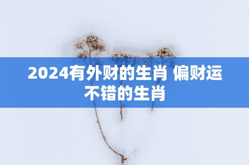 2025有外财的生肖 偏财运不错的生肖