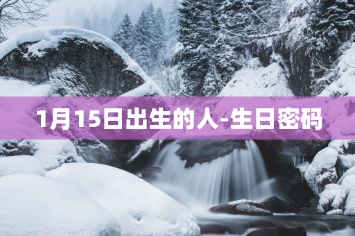 1月15日出生的人-生日密码
