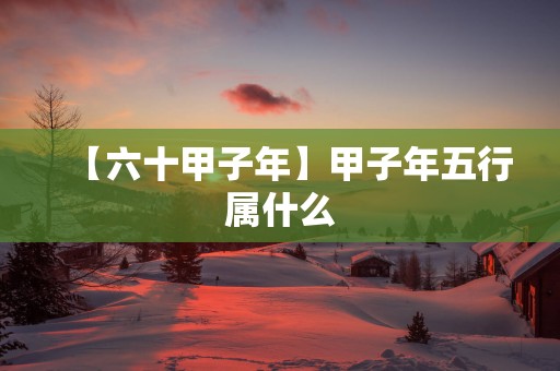 【六十甲子年】甲子年五行属什么