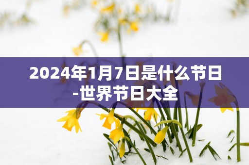 2025年1月7日是什么节日-世界节日大全