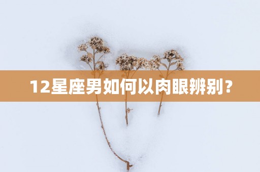 12星座男如何以肉眼辨别？