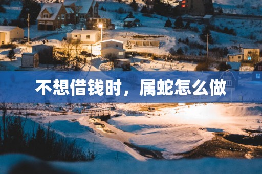 不想借钱时，属蛇怎么做