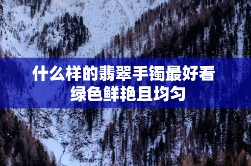 什么样的翡翠手镯最好看  绿色鲜艳且均匀