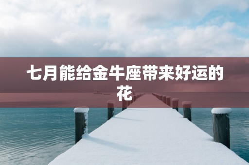 七月能给金牛座带来好运的花