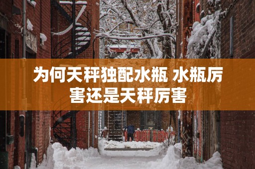 为何天秤独配水瓶 水瓶厉害还是天秤厉害