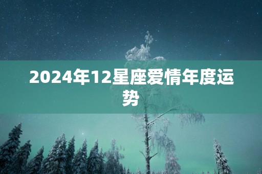 2025年12星座爱情年度运势