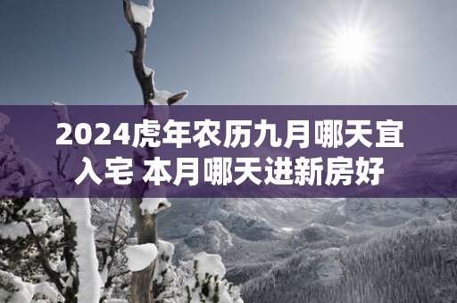 2025蛇年农历九月哪天宜入宅 本月哪天进新房好