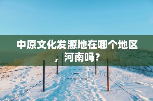 中原文化发源地在哪个地区，河南吗？