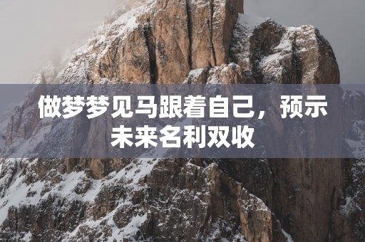 做梦梦见马跟着自己，预示未来名利双收