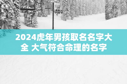 2025蛇年男孩取名名字大全 大气符合命理的名字