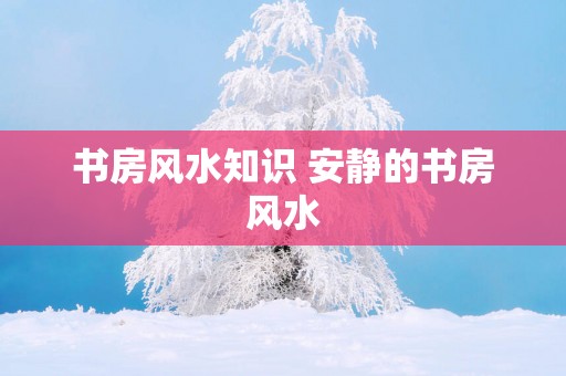 书房风水知识 安静的书房风水