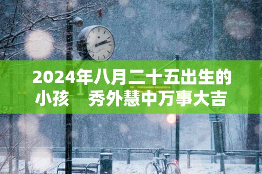 2025年八月二十五出生的小孩    秀外慧中万事大吉