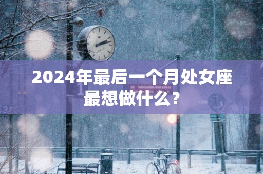 2025年最后一个月处女座最想做什么？
