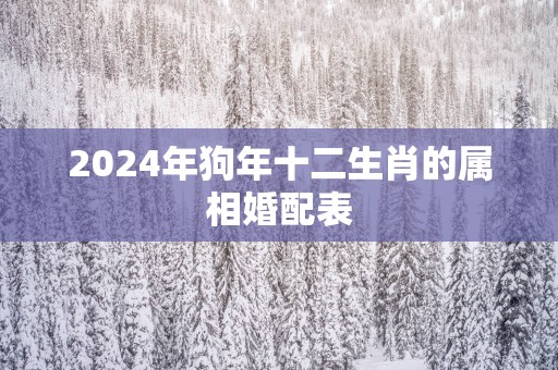 2025年狗年十二生肖的属相婚配表