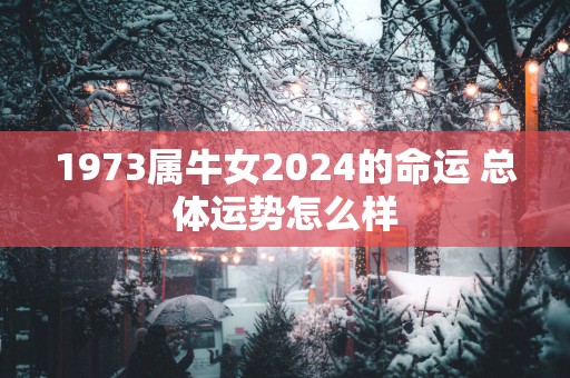 1973属牛女2025的命运 总体运势怎么样