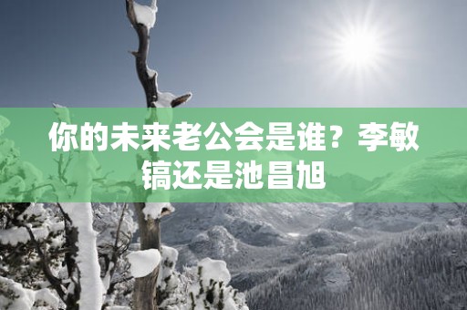 你的未来老公会是谁？李敏镐还是池昌旭