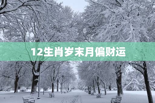 12生肖岁末月偏财运