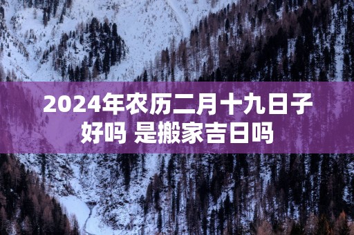 2025年农历二月十九日子好吗 是搬家吉日吗