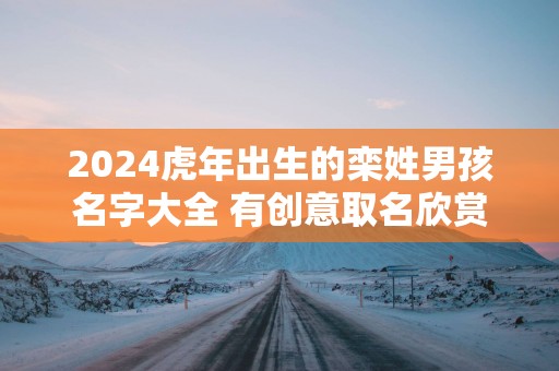 2025蛇年出生的栾姓男孩名字大全 有创意取名欣赏