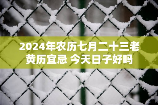 2025年农历七月二十三老黄历宜忌 今天日子好吗