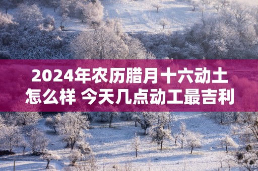 2025年农历腊月十六动土怎么样 今天几点动工最吉利