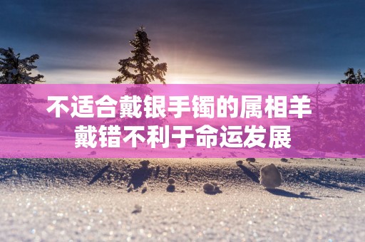 不适合戴银手镯的属相羊 戴错不利于命运发展