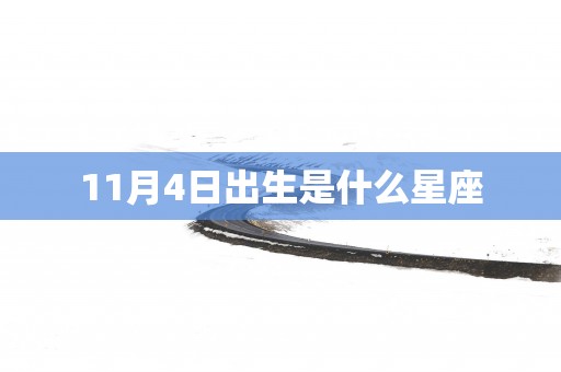 11月4日出生是什么星座