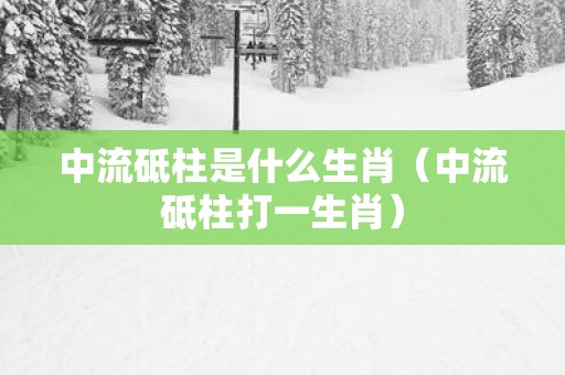 中流砥柱是什么生肖（中流砥柱打一生肖）