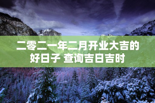 二零二一年二月开业大吉的好日子 查询吉日吉时