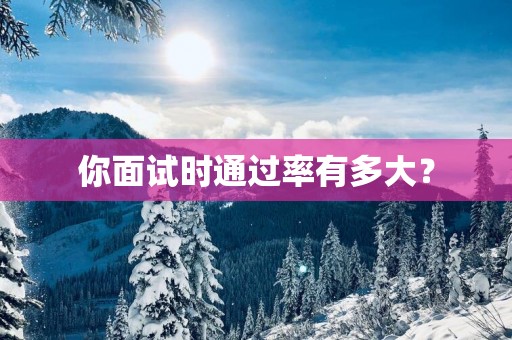 你面试时通过率有多大？